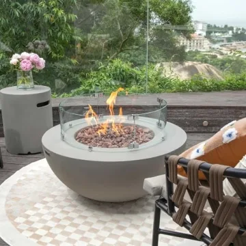 Roca Concrete Fire Pit for Outdoor Heating & Style