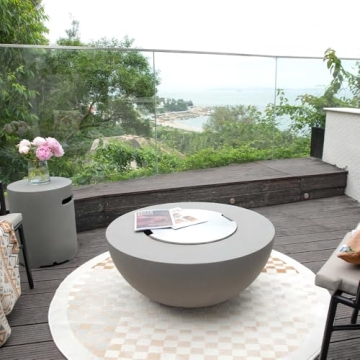 Roca Concrete Fire Pit for Outdoor Heating & Style