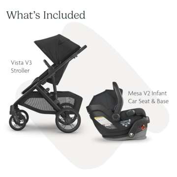 UPPAbaby Travel System - Vista V3 Stroller + Mesa V2 Infant Car Seat Combo for Families