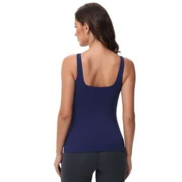 Women Tummy Control Shapewear Tank Tops Seamless Square Neck Compression Tops Slimming Body Shaper C...