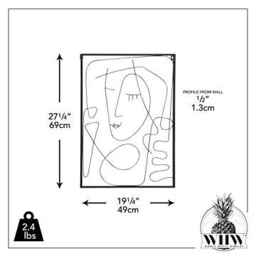 WHW Modernist Wall Sculpture in Black Iron - Picasso Style