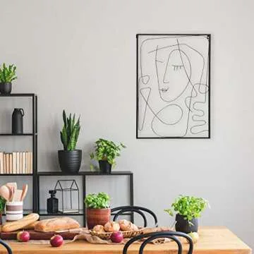 WHW Modernist Wall Sculpture in Black Iron - Picasso Style