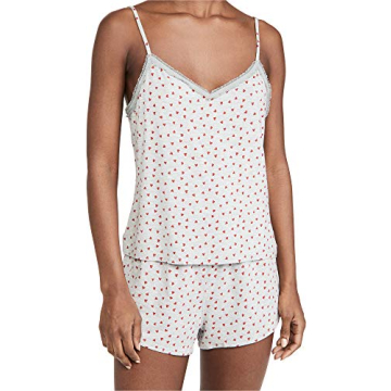 Calvin Klein Flocked Hearts Short Sleeve Set in Grey Red XL