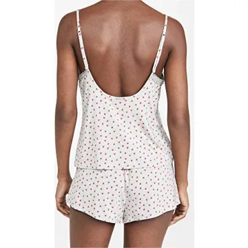 Calvin Klein Flocked Hearts Short Sleeve Set in Grey Red XL