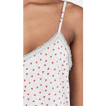 Calvin Klein Flocked Hearts Short Sleeve Set in Grey Red XL