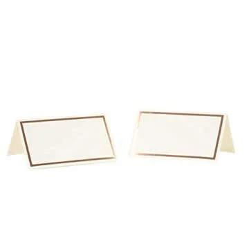 Elegant Rose Gold Foil Place Cards - 100 Bulk Pack