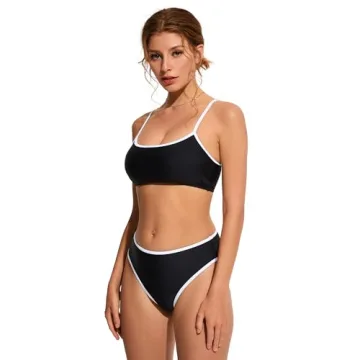 Stylish SUUKSESS High Waisted Two Piece Bikini Set