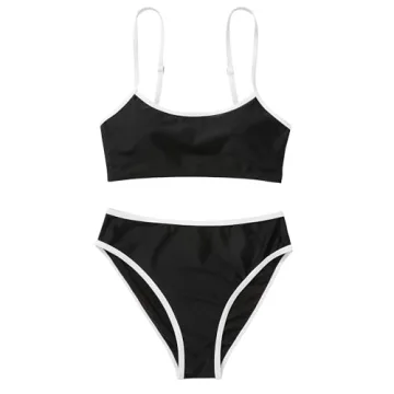 Stylish SUUKSESS High Waisted Two Piece Bikini Set