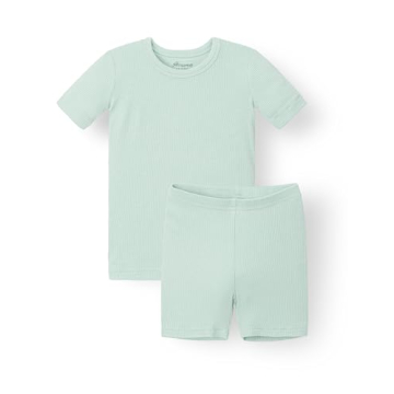 AVAUMA Newborn Baby Little Boys Girls Snug-Fit Pajamas Summer Short Sets Pjs Kids Clothes (M/Mint)