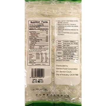 (绿豆宽粉) Mung Bean broad Been Threads Crystal Noodle -Vermicelli, Wide 6.34 oz (Pack of 6)