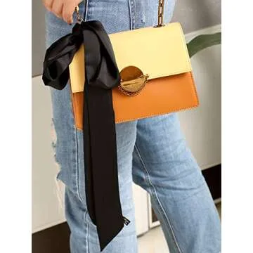 Geyoga 3 Pcs Scarf Skinny for Women Satin Scarf Belts Sash Necktie Neck Choker Solid Color Narrow(Black, White, Grey)