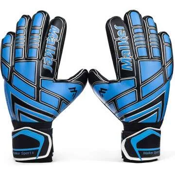 Malker Soccer Goalie Gloves with Strong Grip & Protection