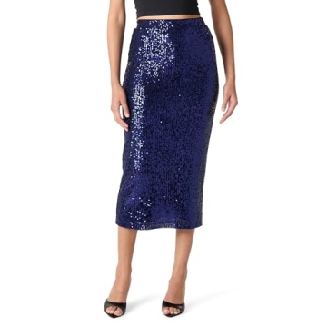The Drop Women's Bianca Sequin Midi Skirt - Stunning Plus Size Elegance
