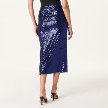 Bianca Sequin Midi Skirt | Plus Size 4X Elegance