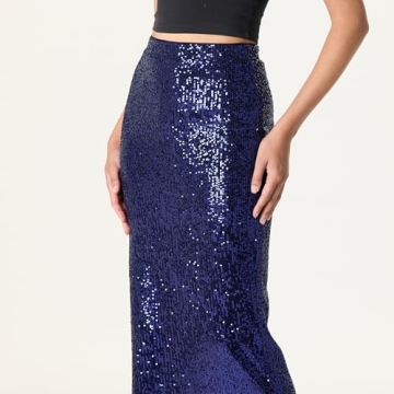 Bianca Sequin Midi Skirt | Plus Size 4X Elegance