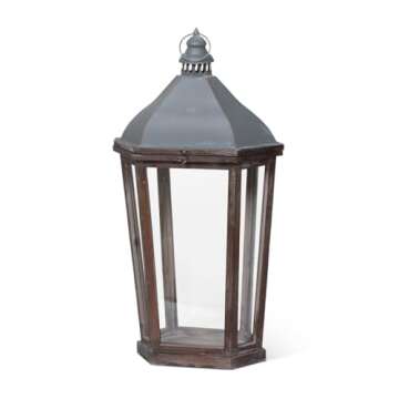 Park Hill Collection French-Style Mantel Lantern 30-Inch