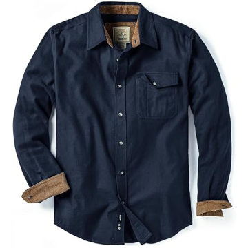 CQR Men's All Cotton Flannel Shirt - Warm & Stylish Flannel
