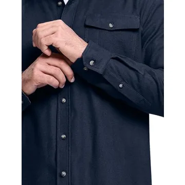 CQR Men's All Cotton Flannel Shirt - Warm & Stylish Flannel