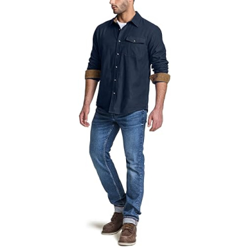 CQR Men's All Cotton Flannel Shirt - Warm & Stylish Flannel