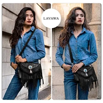 Lavawa Fringed Crossbody Bag for Women Stylish and Practical