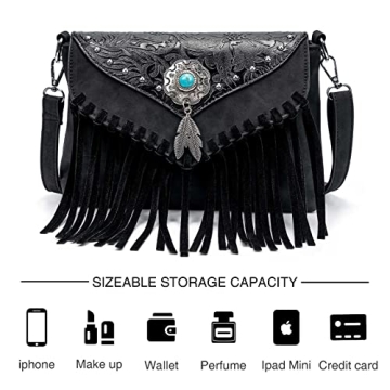 Lavawa Fringed Crossbody Bag for Women Stylish and Practical