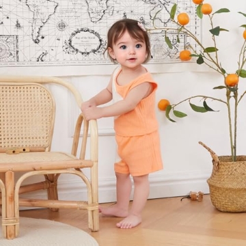 Cute Kupretty Baby Girl Summer Outfit for Toddlers