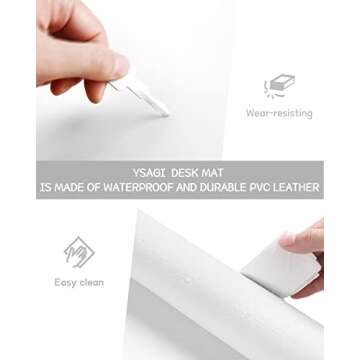 YSAGi Non-Slip Leather Desk Pad for Stylish Workspaces