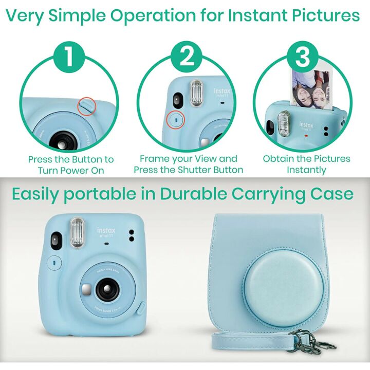 Fujifilm Instax Mini 11 with 60 Film Sheets & Accessories
