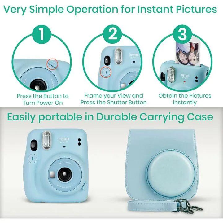 Fujifilm Instax Mini 11 with 60 Film Sheets & Accessories