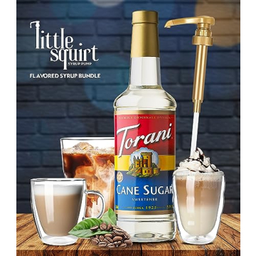 Torani Cane Sugar Sweetener Syrup with Pump - 25.4 Ounces