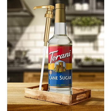 Torani Cane Sugar Sweetener Syrup with Pump - 25.4 Ounces
