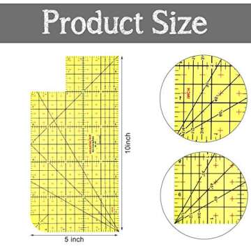 Hot Ironing Ruler, Heat Resistant Hemmer Ruler Sewing Tools Measuring Handmade Tool for Electric Iro...