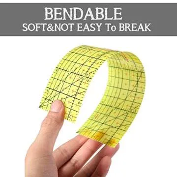 Hot Ironing Ruler, Heat Resistant Hemmer Ruler Sewing Tools Measuring Handmade Tool for Electric Iron Home Work, 10 Inches(5 x 10 Inch)