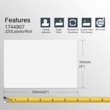 BETCKEY Compatible DYMO 4x6 Shipping Labels - 2200 Count