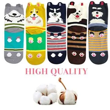 Sweet Animal Design Women's Casual Cotton Crew Socks