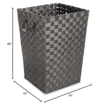 Whitmor Woven Strap Laundry Hamper Espresso 15x15x20