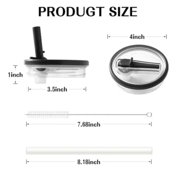 Leak-Proof 40 oz Tumbler Flip Straw Lid Set