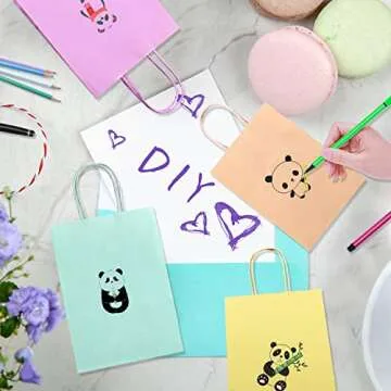 Vibrant MAMUNU Party Favor Gift Bags - 28 Pack in 7 Colors