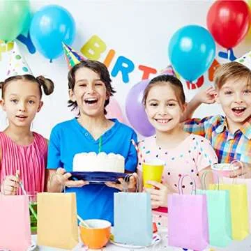 Vibrant MAMUNU Party Favor Gift Bags - 28 Pack in 7 Colors