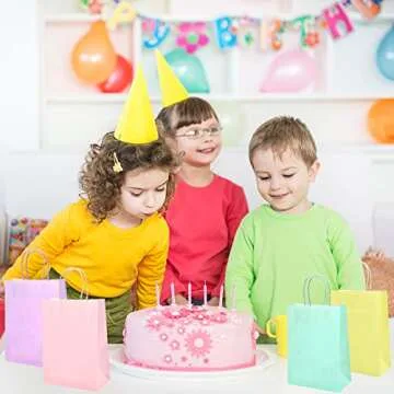 Vibrant MAMUNU Party Favor Gift Bags - 28 Pack in 7 Colors