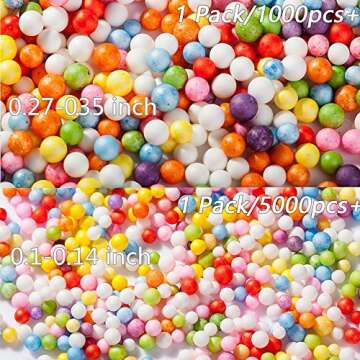 SECOWEL 6 Pack Slime Making Kit Supplies Including Fishbowl Beads, Foam Balls, Fruit Slices, Fake Ca...