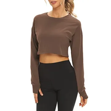 Mippo Long Sleeve Crop Top for Stylish Athleisure Wear