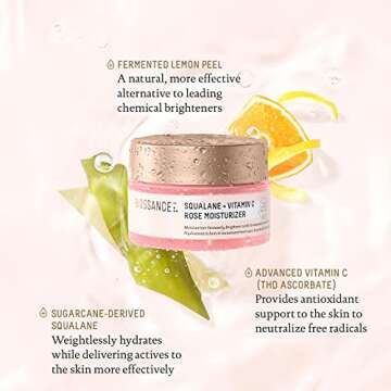 Biossance Squalane + Vitamin C Rose Moisturizer - Boost Glow