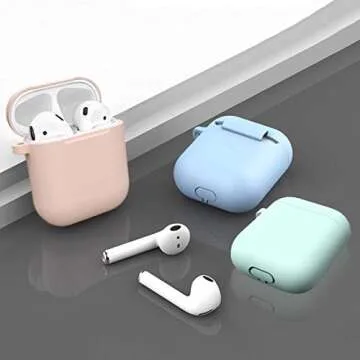 Stylish Silicone AirPods Case Cover - 2 Pack Bright Colors
