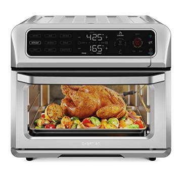 Chefman Air Fryer Toaster Oven Combo with Probe Thermometer, 12-In-1 Stainless Steel Convection Coun...