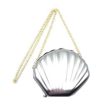 AIBEARTY Cute Seashell Shape Crossbody Purse Small Shoulder Bag with Chain for Women Little Girls