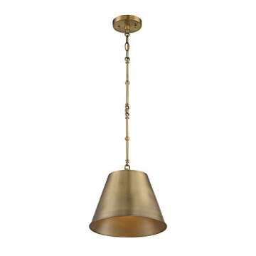 Savoy House Alden 1-Light Warm Brass Pendant Lighting