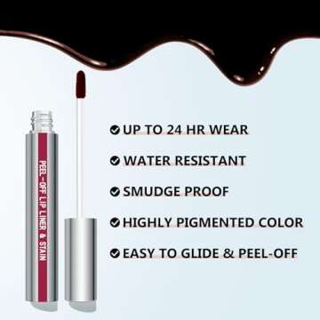 Cilrofelr Long Lasting Lip Liner Stain - Waterproof & Pigmented