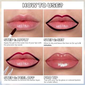 Cilrofelr Long Lasting Lip Liner Stain - Waterproof & Pigmented