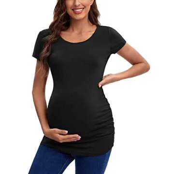 Stylish Liu & Qu Maternity Side Ruched T-Shirts